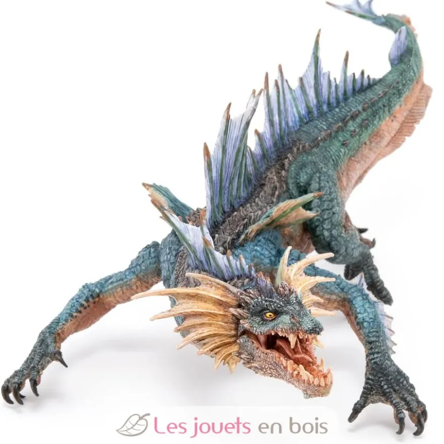 Figurine Dragon des mers bleu vert Papo
