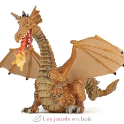Figurine Dragon or avec flamme - Papo