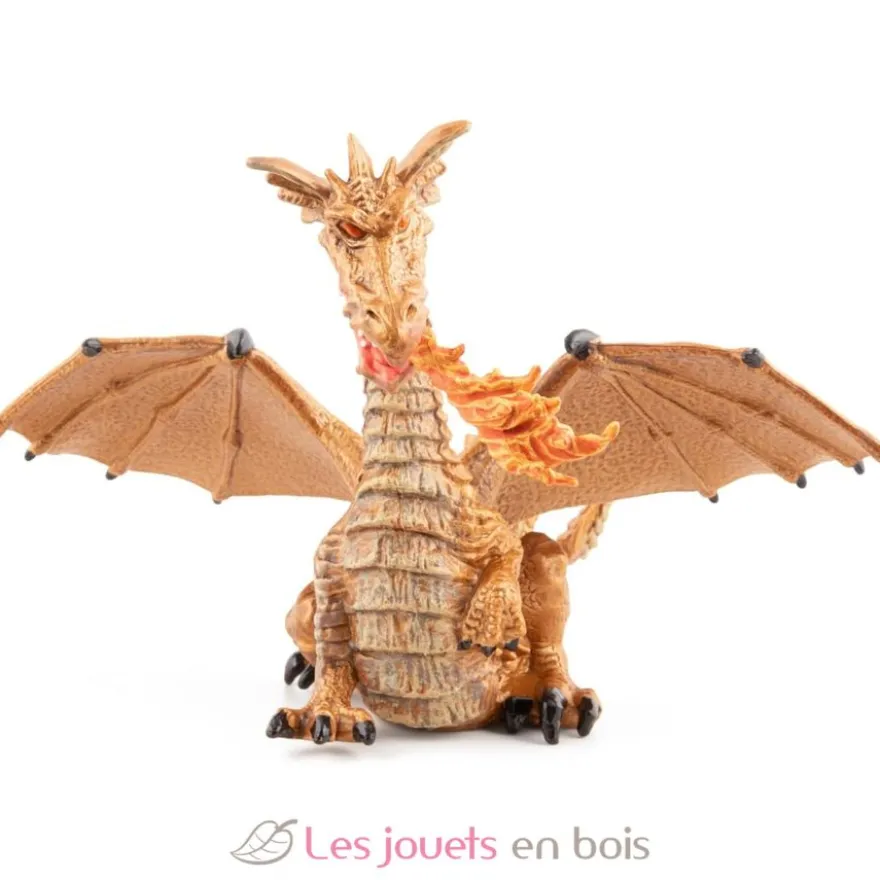Figurine Dragon or avec flamme - Papo