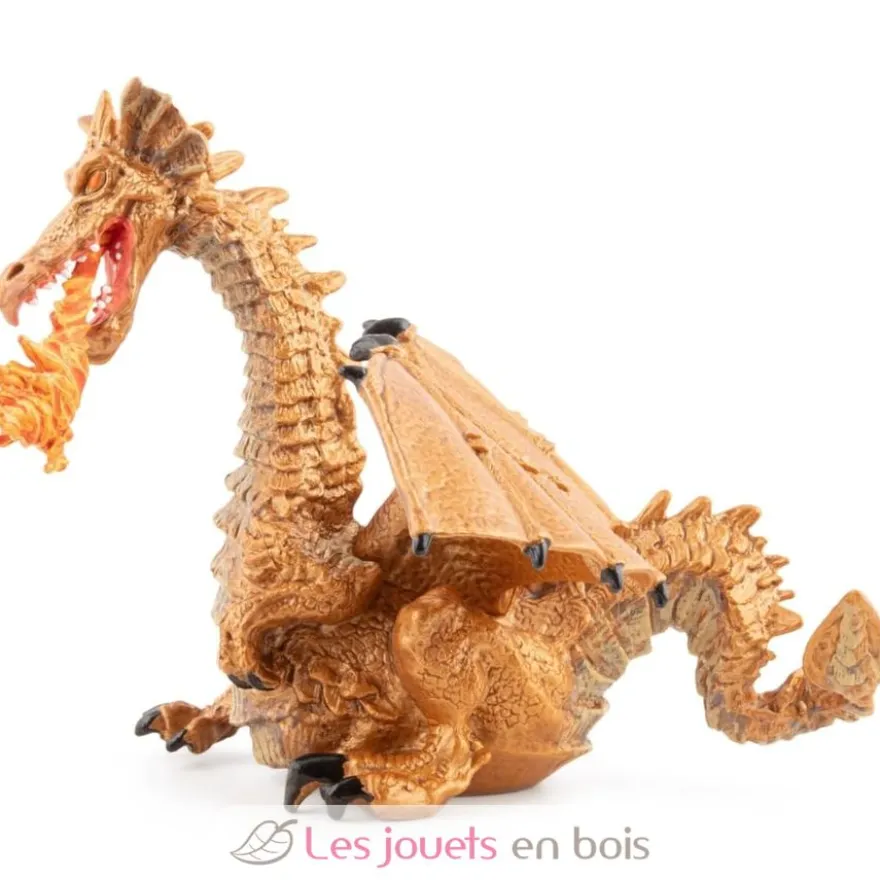 Figurine Dragon or avec flamme - Papo