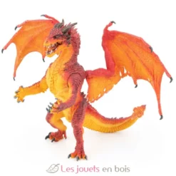 Figurine Dragon roi de feu rouge ogange Papo
