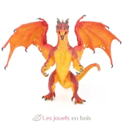 Figurine Dragon roi de feu rouge ogange Papo
