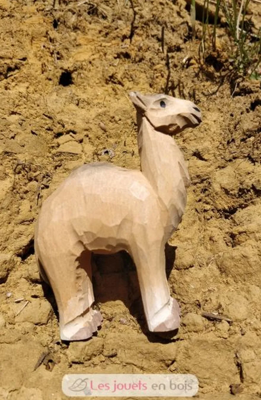 Figurine Dromadaire en bois, beige - Wudimals