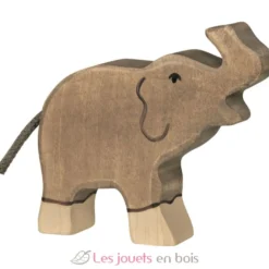 Figurine Eléphanteau, trompe haute - Holztiger