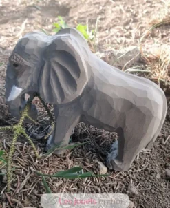 Figurine Eléphant en bois, gris - Wudimals