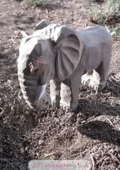 Figurine Eléphant en bois, gris - Wudimals