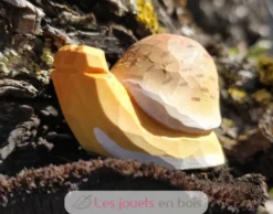 Figurine escargot en bois marron - Wudimals