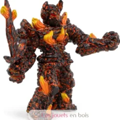 Figurine Golem de feu marron orange Papo