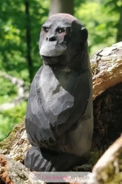 Figurine Gorille en bois, noir - Wudimals