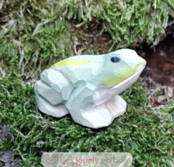 Figurine Grenouille en bois verte - Wudimals