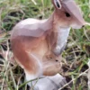 Figurine Kangourou en bois, noir - Wudimals