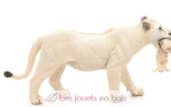 Figurine Lionne blanche avec son bébé lionceau - Papo