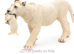 Figurine Lionne blanche avec son bébé lionceau - Papo