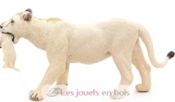 Figurine Lionne blanche avec son bébé lionceau - Papo
