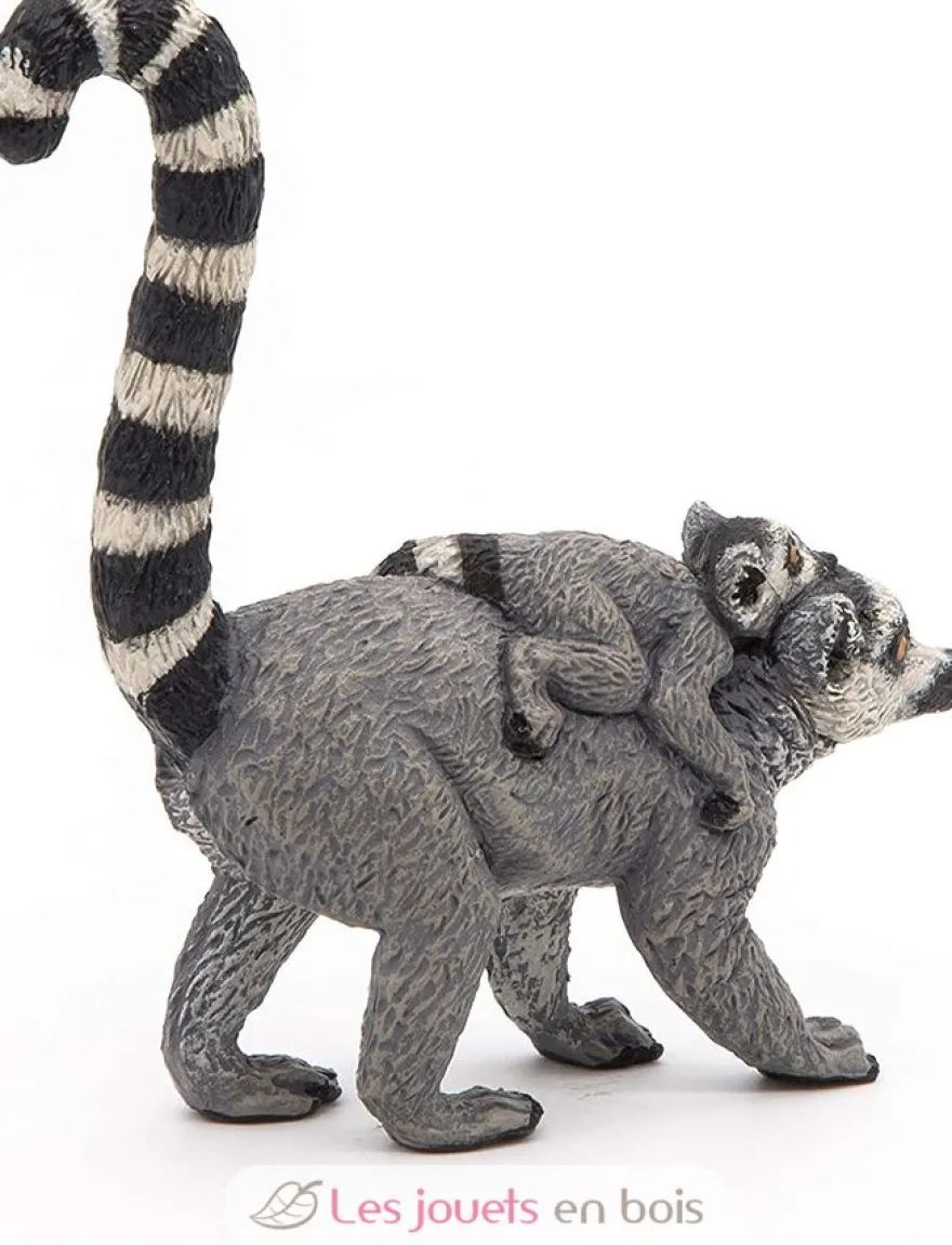 Figurine Lémurien et son bébé - Papo