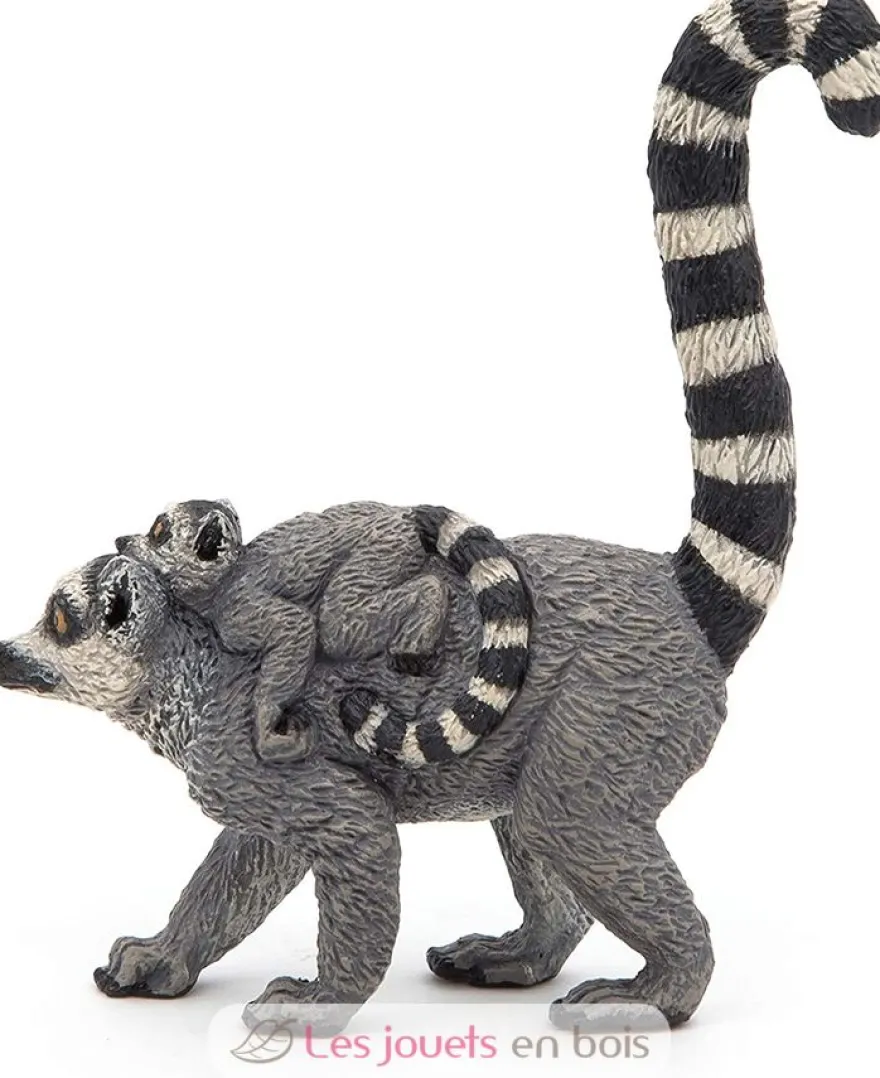 Figurine Lémurien et son bébé - Papo
