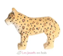 Figurine Léopard en bois, jaune et noir - Wudimals