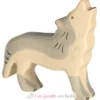 Figurine Loup hurlant - Holztiger