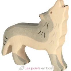 Figurine Loup hurlant - Holztiger