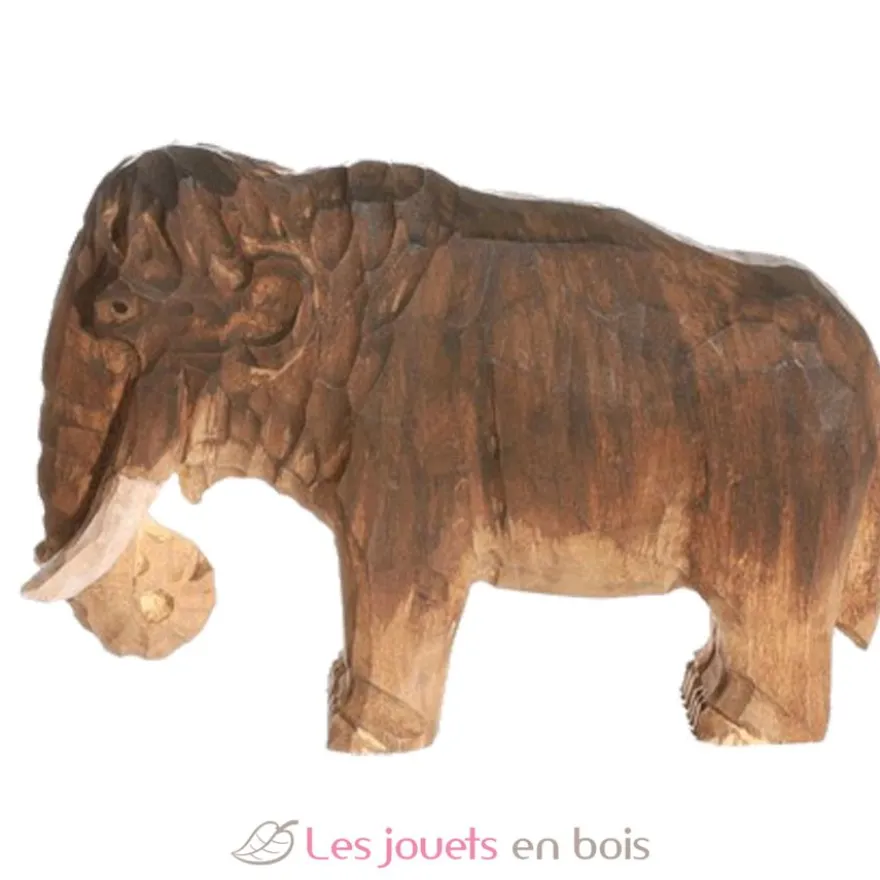 Figurine Mammouth en bois marron - Wudimals