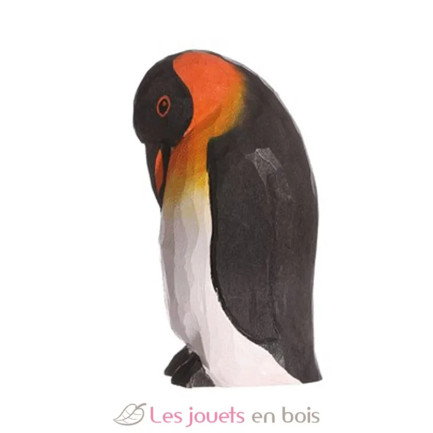 Figurine manchot en bois noir et blanc - Wudimals