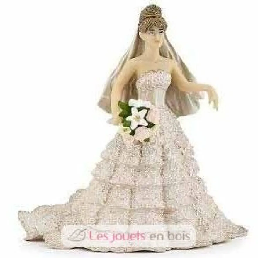 Figurine Mariée dentelle champagne - Papo