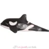 Figurine Orque en bois noir et blanc - Wudimals