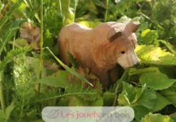 Figurine ours brun en bois, marron - Wudimals