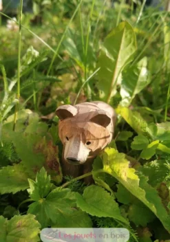 Figurine ours brun en bois, marron - Wudimals