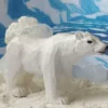 Figurine ours polaire en bois blanc - Wudimals
