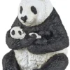 Figurine Panda assis et son bébé - Papo