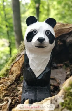 Figurine Panda en bois noir et blanc - Wudimals