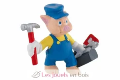 Figurine 3 petits cochons mécanicien - Bullyland