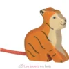 Figurine Petit tigre, assis - Holztiger