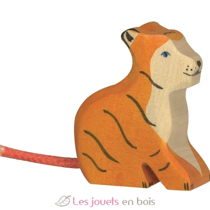 Figurine Petit tigre, assis - Holztiger