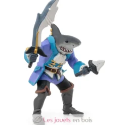 Figurine Pirate mutant requin bleu gris -PAPO