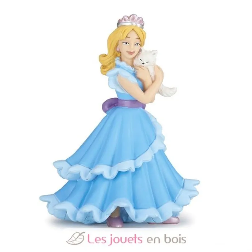 Figurine Princesse bleue au chat - Papo