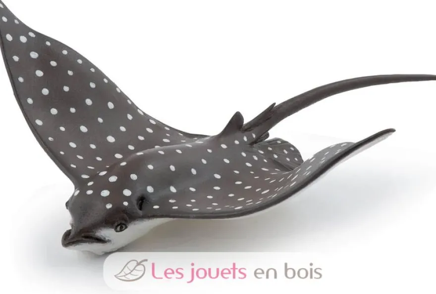 Figurine Raie léopard grise à pois blanc Papo