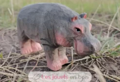 Figurine Rhinocéros en bois, gris - Wudimals