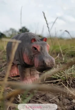 Figurine Rhinocéros en bois, gris - Wudimals