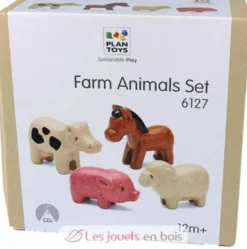 Figurines - 4 animaux de la ferme - Plan Toys