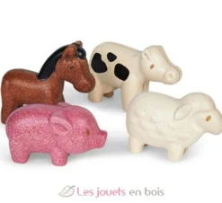 Figurines - 4 animaux de la ferme - Plan Toys
