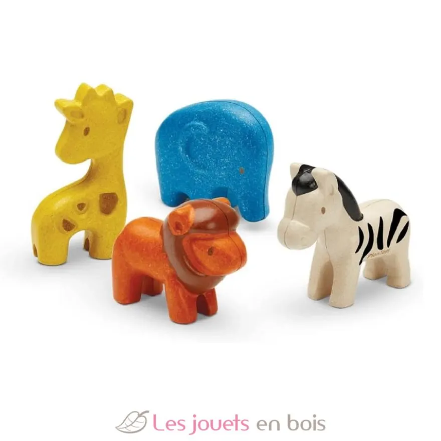 Figurines - 4 animaux de la savane - Plan Toys