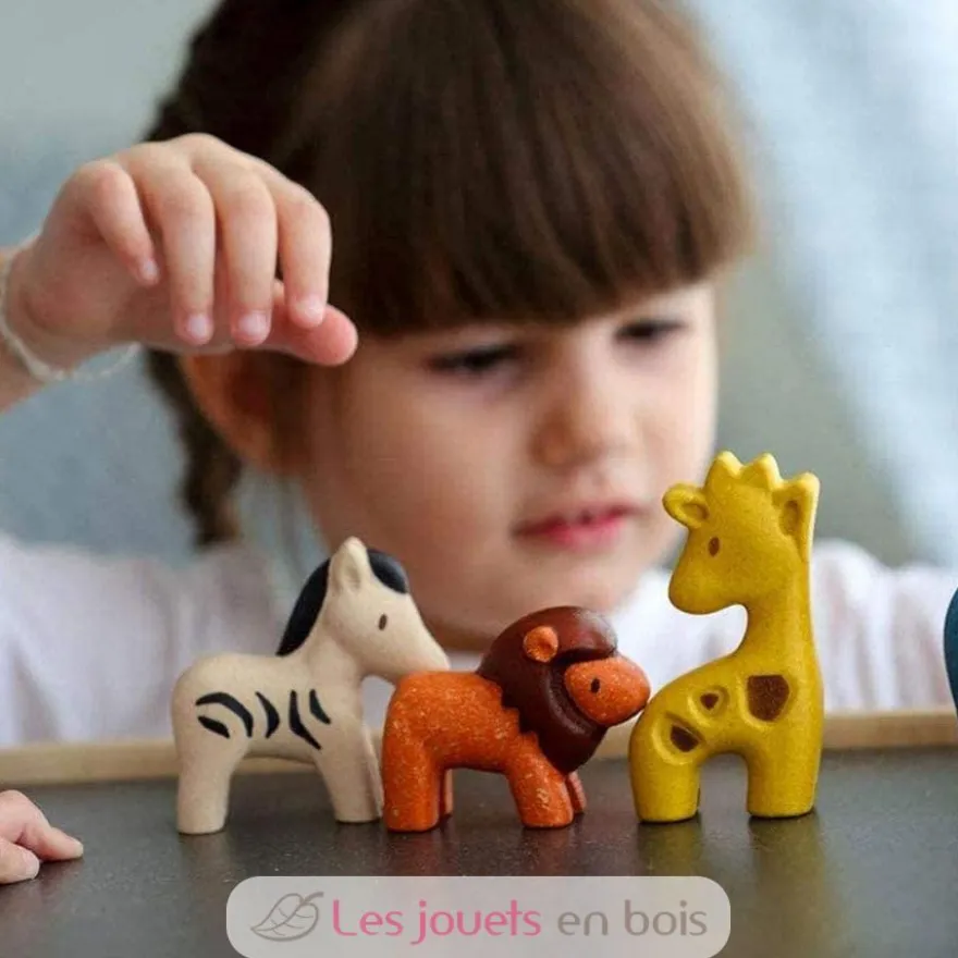 Figurines - 4 animaux de la savane - Plan Toys