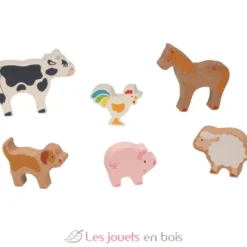 Figurines en bois animaux de la ferme - Goki
