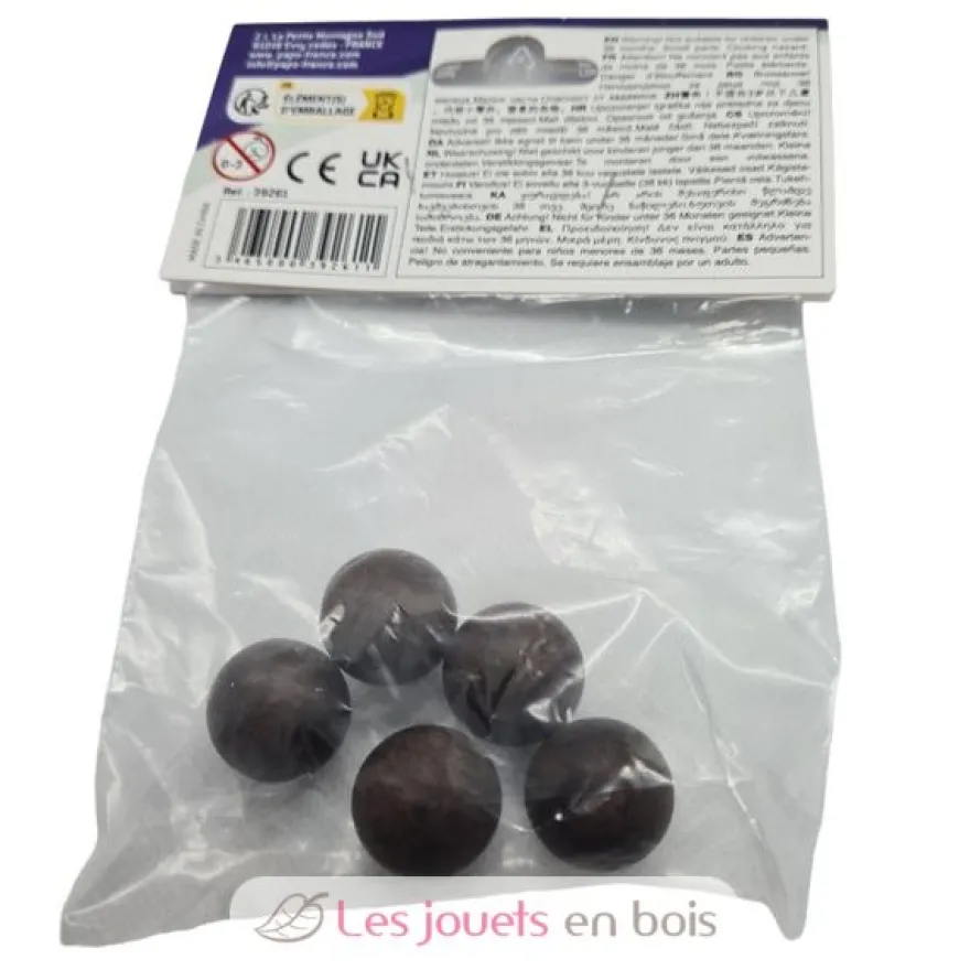 Figurine Set de 5 boulets de catapulte marron - Papo