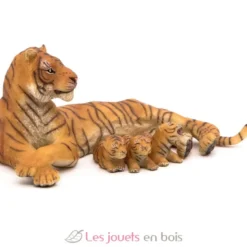 Figurine Tigresse couchée allaitant marron - Papo