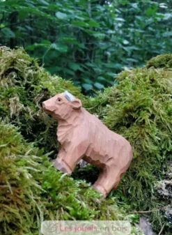 Figurine Vache Highland en bois marron - Wudimals