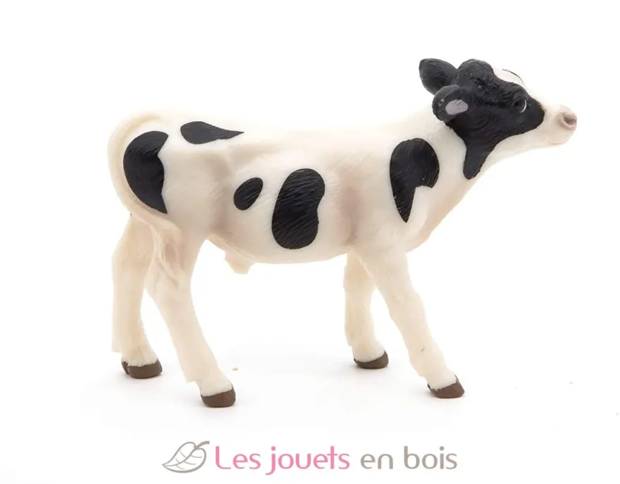 Figurine Veau noir et blanc - Papo