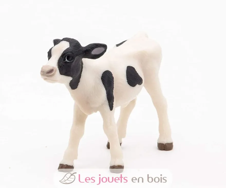 Figurine Veau noir et blanc - Papo